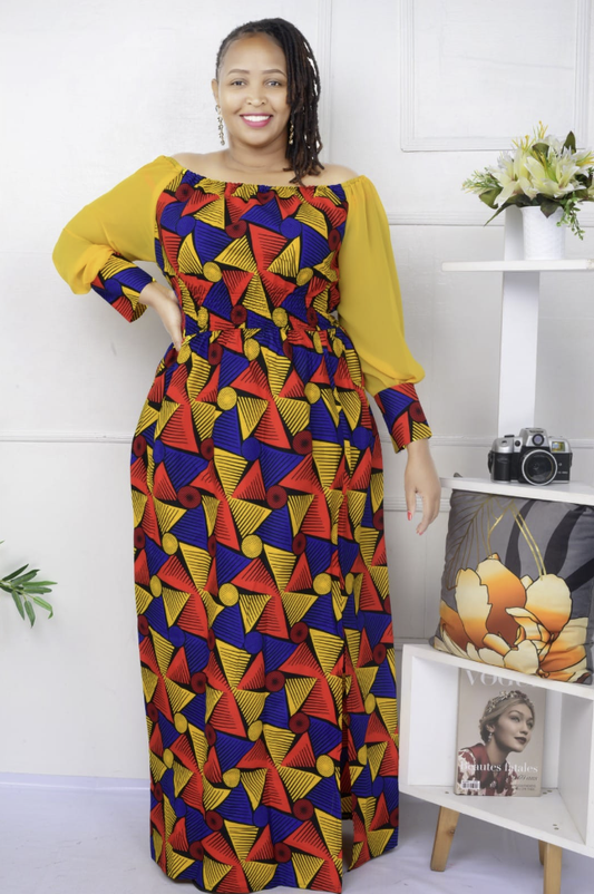 Bongo African Print Maxi Dress