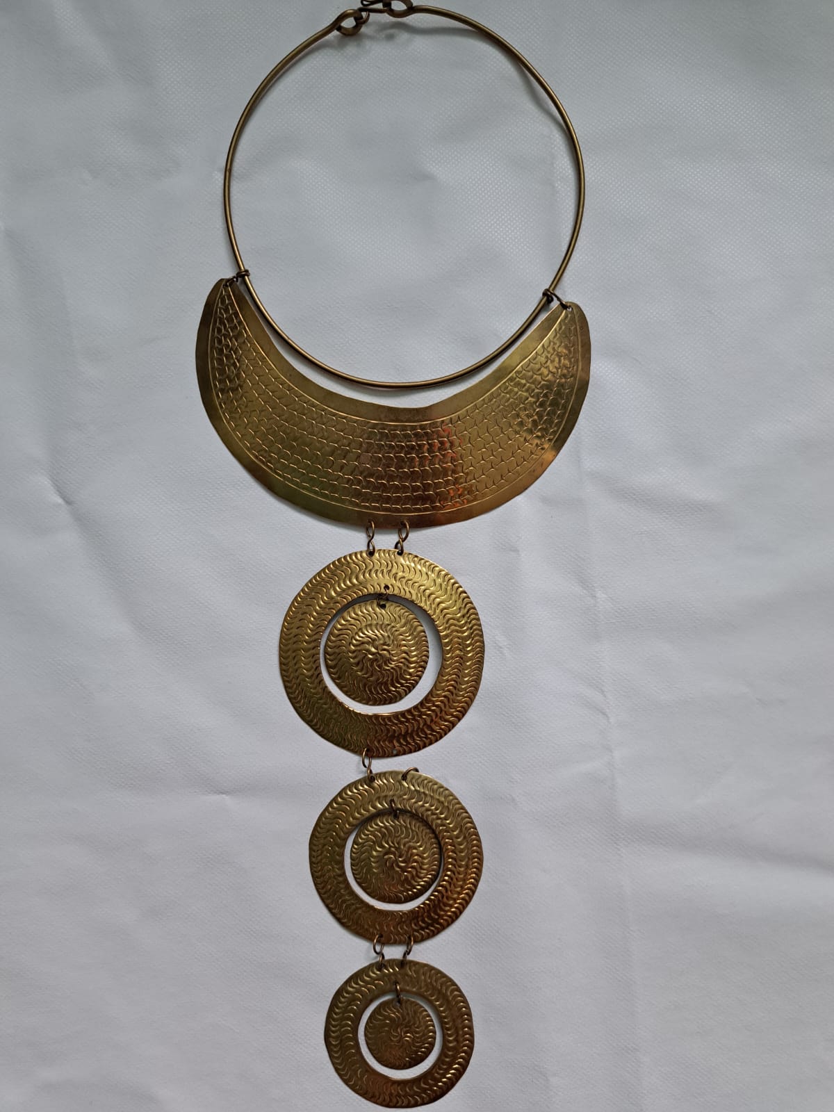 3-tier Brass necklace