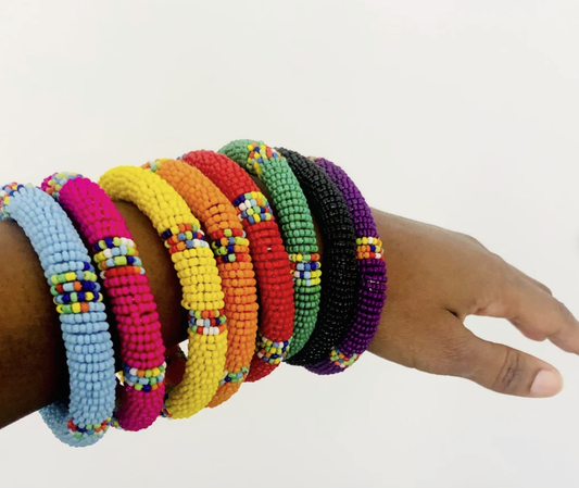 Round Maasai bracelets, 3 pcs