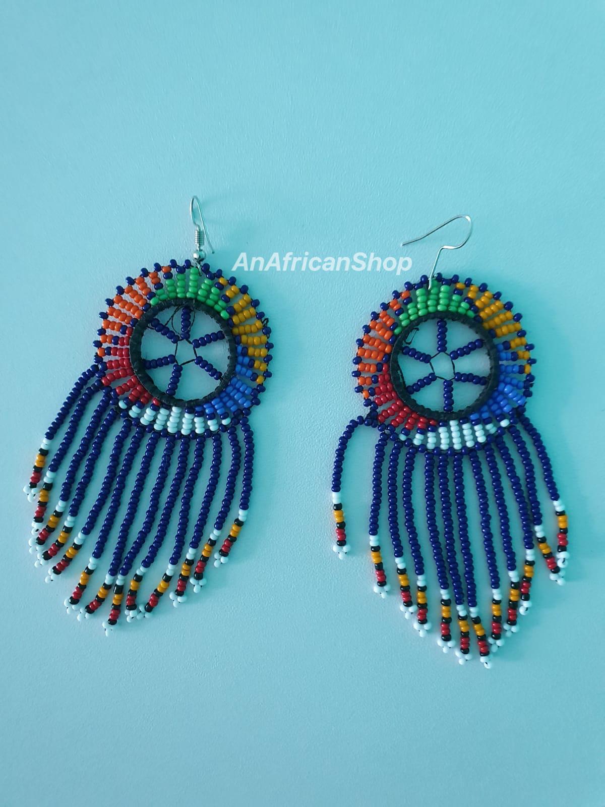 Circle-Fringe earrings